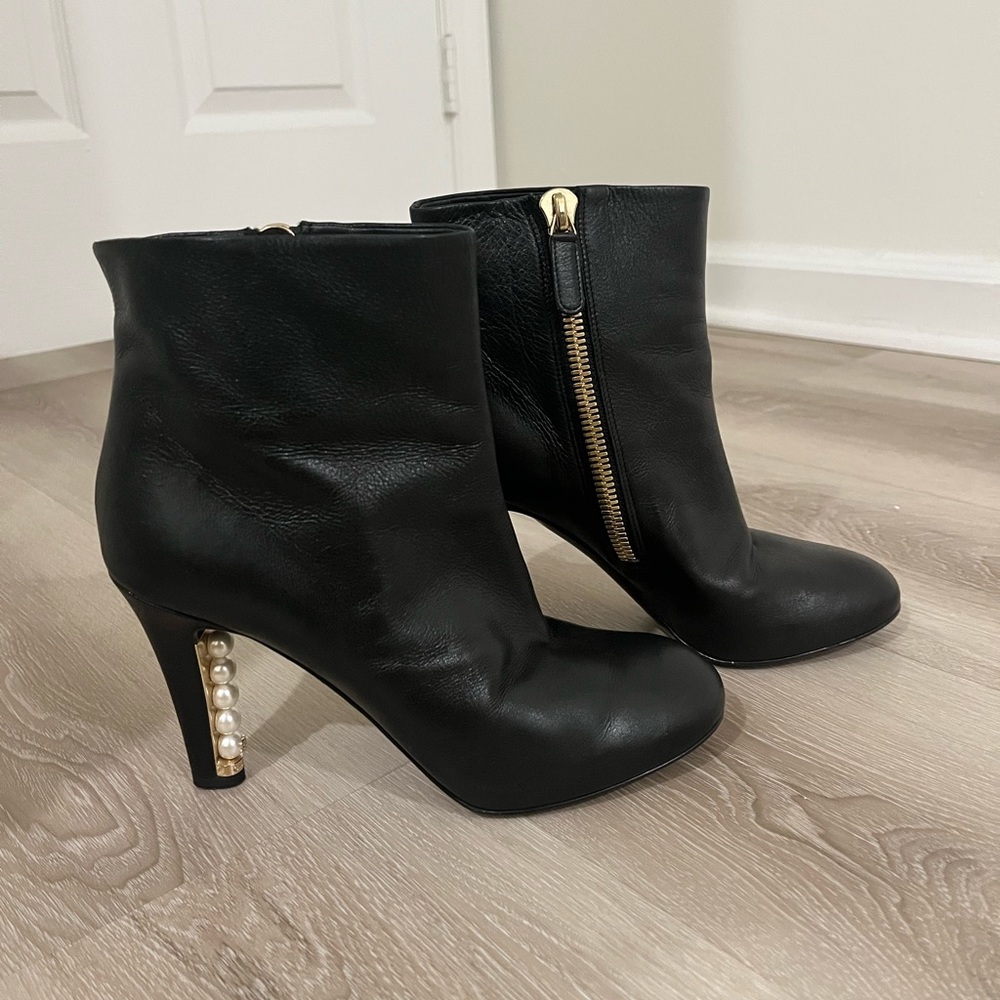 Chanel Black Leather Heels